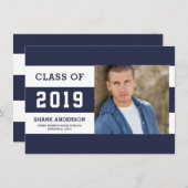 Weite Buchstaben Stripes Grad Foto Ankündigung (Vorne/Hinten)