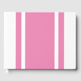 Weite, elegante rosafarbene Streifen auf knusprige Gästebuch