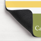 Weite gelbe horizontale Streifen Grüne Namen Daisy Mousepad (Ecke)