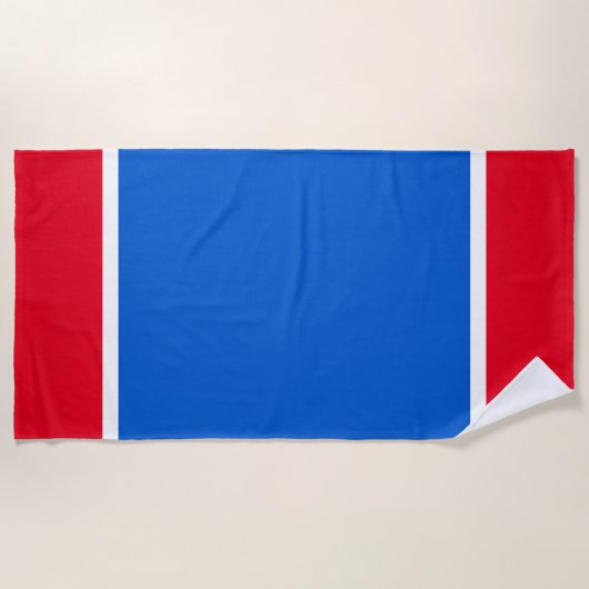 Weite, hellblaue, rote, weiße Kante, Patriotische Strandtuch (Vorderseite)