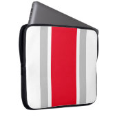 Weite, helle rote, hellgraue Streifen Laptopschutzhülle (Vorne Rechts)