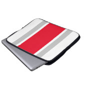 Weite, helle rote, hellgraue Streifen Laptopschutzhülle (Vorne Knopf)