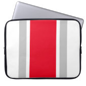 Weite, helle rote, hellgraue Streifen Laptopschutzhülle (Vorderseite)