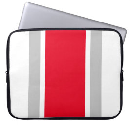 Weite, helle rote, hellgraue Streifen Laptopschutzhülle