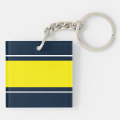 Weite, hellgelbe, weiße Streifen auf der Marine Schlüsselanhänger (Rückseite)