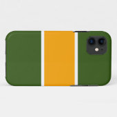 Weite, hellgelbe weiße Streifen auf waldgrün Case-Mate iPhone Hülle (Rückseite (Horizontal))