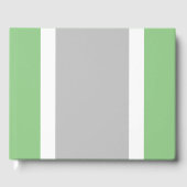 Weite, hellgraue, weiße Streifen auf der Seite grü Gästebuch (Vorderseite)
