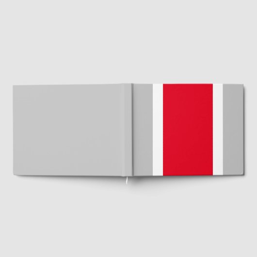 Weite, hellrote, weiße Streifen auf hellgrauem Bod Gästebuch (Voll)