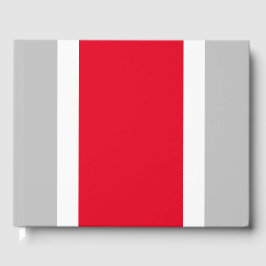 Weite, hellrote, weiße Streifen auf hellgrauem Bod Gästebuch