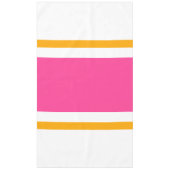 Weite, Hübsche, cremefarbene, rosafarbene Streifen Tischdecke (Vorderseite)