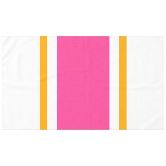 Weite, Hübsche, cremefarbene, rosafarbene Streifen Tischdecke (Vorderseite (Horizontal))