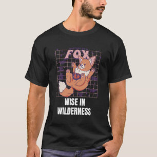 Weite in Wilderness Retro Niedlich Fox-Designs vor T-Shirt