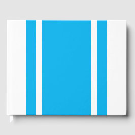 Weite, schicke blaue Streifen auf knackig weißen S Gästebuch