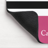 Weite schwarze horizontale Streifen dunkelrosa Nam Mousepad (Ecke)