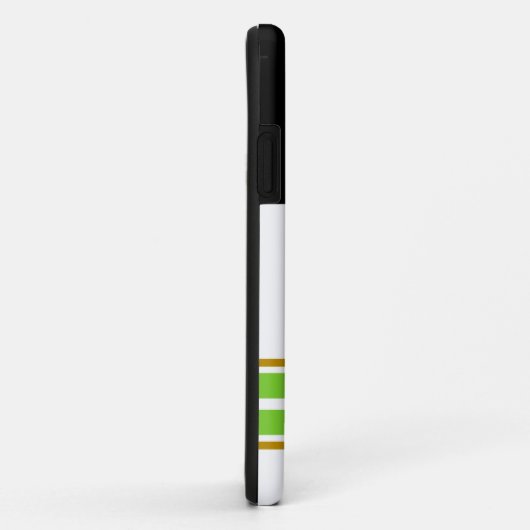 Weite schwarze Top White Lime Green Racing Streife Case-Mate iPhone Hülle (Hinten/Rechts)