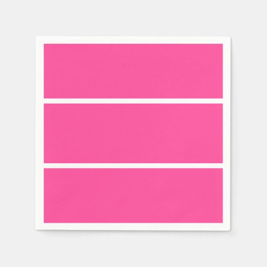 Weite Sporty fett helle, cremefarbene, rosa Streif Serviette (Vorderseite)