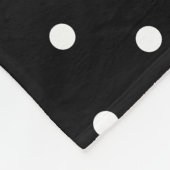 Weite Sporty Gray Black Stripes Weiße Polka Dots Fleecedecke (Ecke)