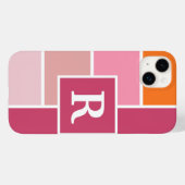 Weite Streifen mit Monogramm Case-Mate iPhone Hülle (Rückseite (Horizontal))