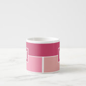 Weite Streifen mit Monogramm Espressotasse (Vorderseite)