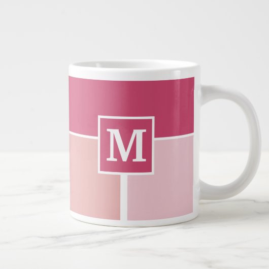 Weite Streifen mit Monogramm Jumbo-Tasse (Rechts)