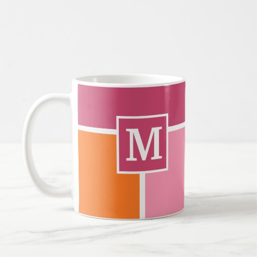 Weite Streifen mit Monogramm Kaffeetasse (Links)