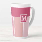 Weite Streifen mit Monogramm Milchtasse (Rechte Ecke)