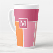 Weite Streifen mit Monogramm Milchtasse (Linke Ecke)