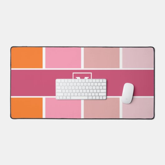 Weite Streifen mit Monogramm Schreibtischunterlage (Tastatur & Maus)