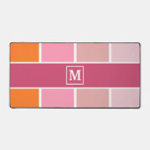 Weite Streifen mit Monogramm Schreibtischunterlage (Vorderseite)