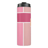 Weite Streifen mit Monogramm Thermosbecher (Vorderseite)