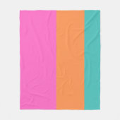 Weite Streifen Rosa Orange und Blau Moderne Fleecedecke (Vorderseite)