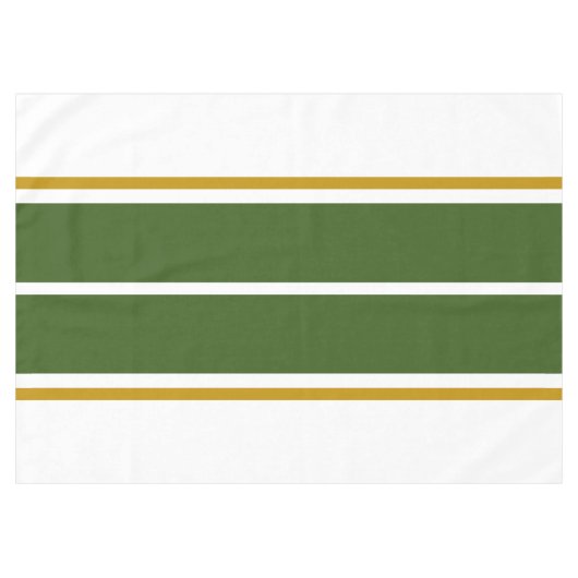 Weite, waldgrüne Streifen weißer Hintergrund Tischdecke (Vorderseite (Horizontal))