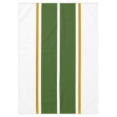 Weite, waldgrüne Streifen weißer Hintergrund Tischdecke (Vorderseite)