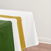 Weite, waldgrüne Streifen weißer Hintergrund Tischdecke (Beispiel)
