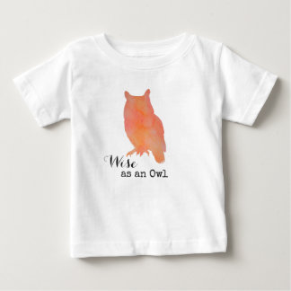 Weite wie eine Owl typografische Wasserfarbe Baby T-shirt