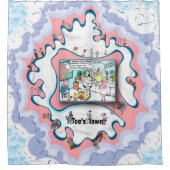 Weiter als Fleisch | Satirischer Humor Duschvorhang (Vorderseite)