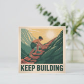 Weiter aufbauen save the date (Stehend Vorderseite)