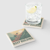 Weiter aufbauen steinuntersetzer (Seitenansicht)