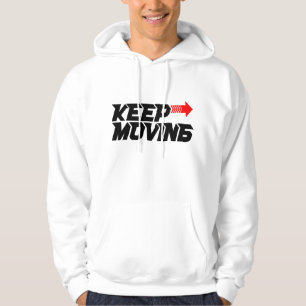 Weiter Bewegen – Kraftvolles Rotes Motivationszita Hoodie