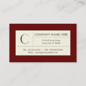 weiter entwickelte Rottöne Visitenkarte (Rückseite)