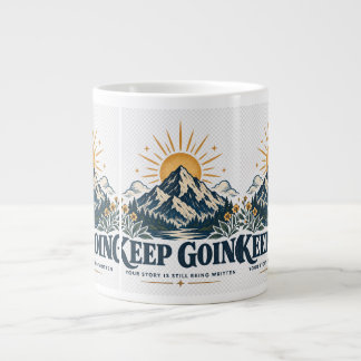 Weiter geht's Bergsonne Inspirierend Motivierend Jumbo-Tasse
