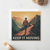 Weiter geht's mitteilungskarte (Vorderseite/Rückseite Beispiel)