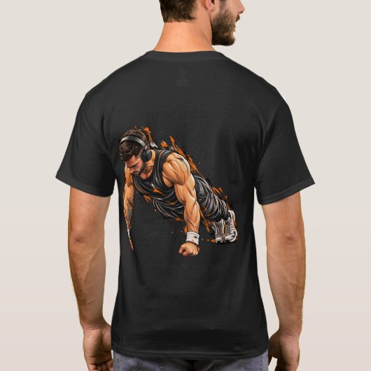 Weiter geht's Workout-Design T-Shirt (Rückseite)