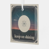 Weiter Glänzen Ornament Aus Glas (Vorderseite links)