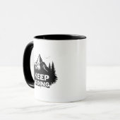 Weiter Machen – Minimal Motivational Design Tasse (Vorderseite Links)