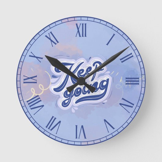 Weiter Machen Runde Wanduhr (Vorderseite)