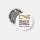 Weiter machen Vintage Motivations-Typografie Magnet (Vorderseite/Rückseite)