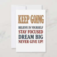 Weiter machen Vintage Motivations-Typografie