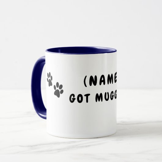 Weiter personalisiert "Got Mugged"! Mug Tasse (Vorderseite Links)