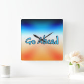 Weiter Quadratische Wanduhr (Zuhause)